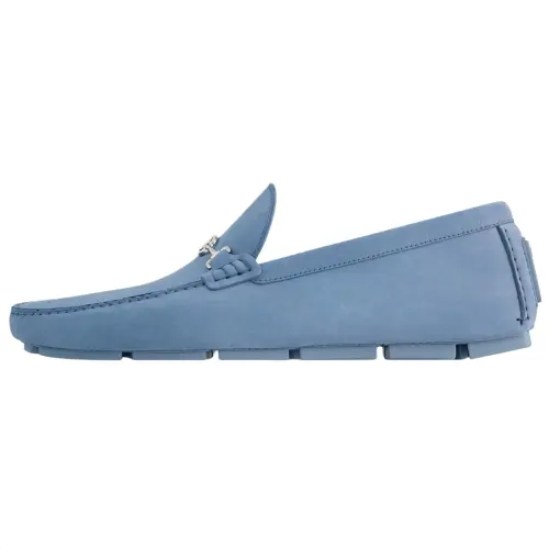LOUIS VUITTON Driver Suede Casual Shoes Men's Blue