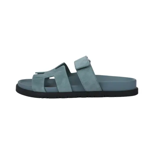 HERMES Chypre Slide Slippers Women's Blue