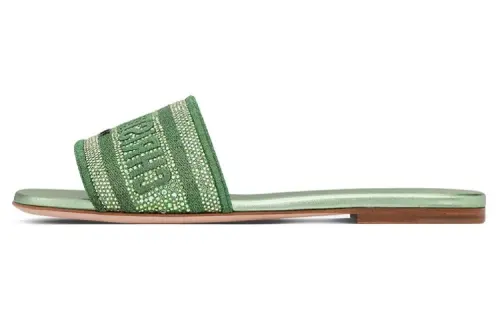 DIOR Dway Slide Slippers Women's Green