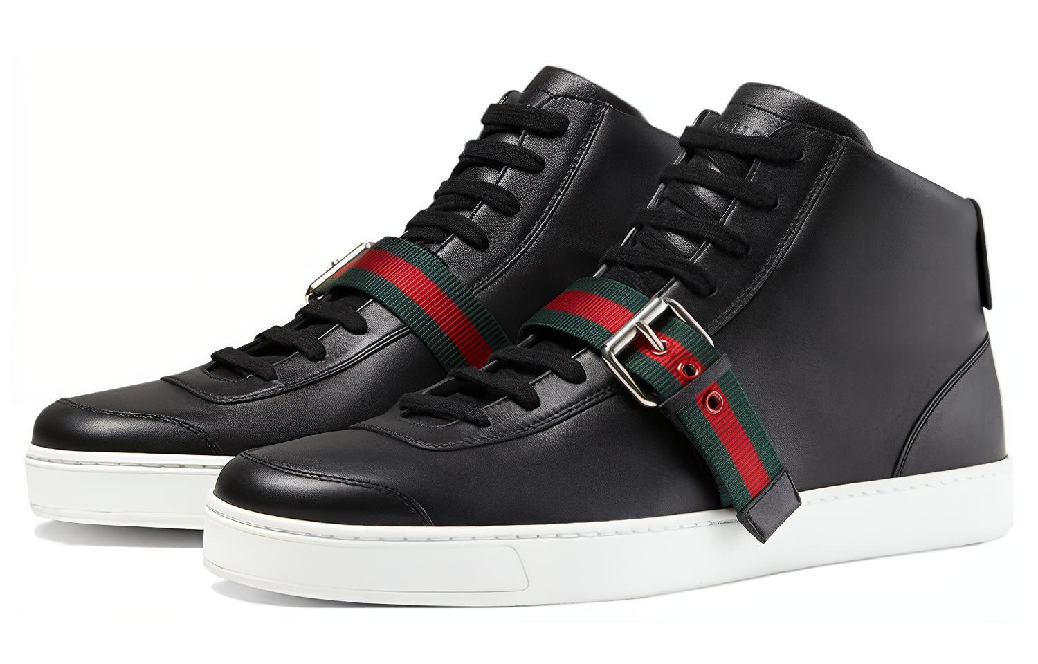GUCCI Leather Sneakers Black