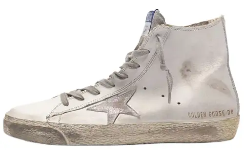 Golden Goose Francy Leather High top Casual Shoes Women's White Distressed