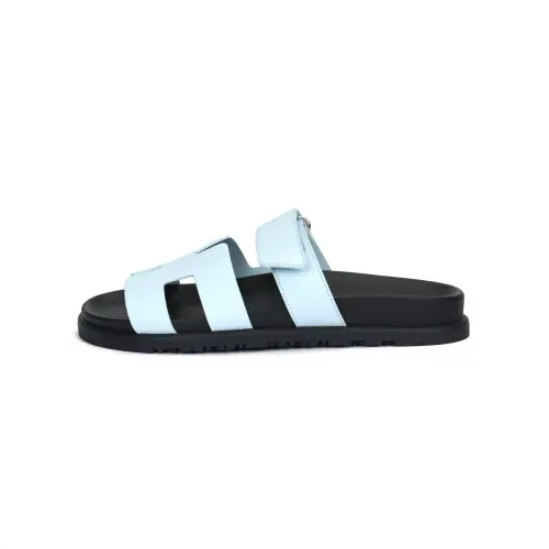 HERMES Chypre Slide Slippers Women's Dusty Blue