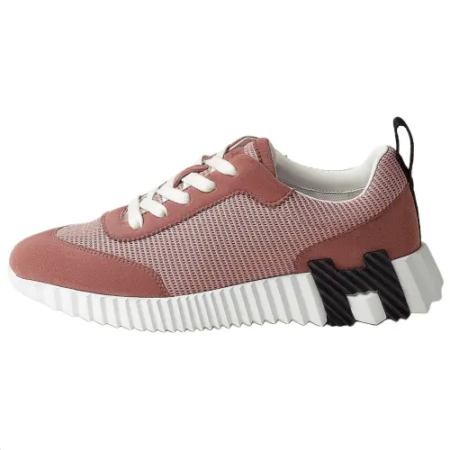 HERMES Bouncing Low top Casual Shoes 4cm Women's Vintage Rose