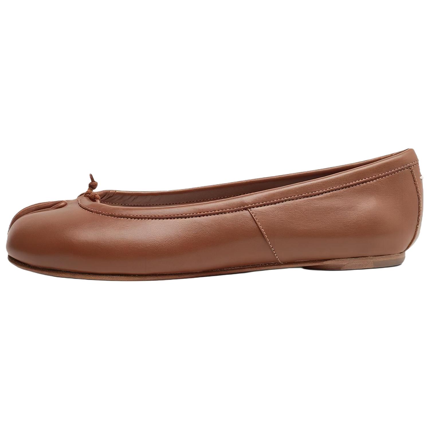 Maison Margiela Mason Margiela Tabi cowhide ballet flats women's casual shoes women's brown