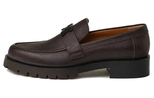 HERMES Gregoire Loafers Men's Brown