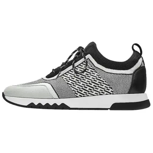 HERMES Addict Low top Casual Shoes Women's Black White