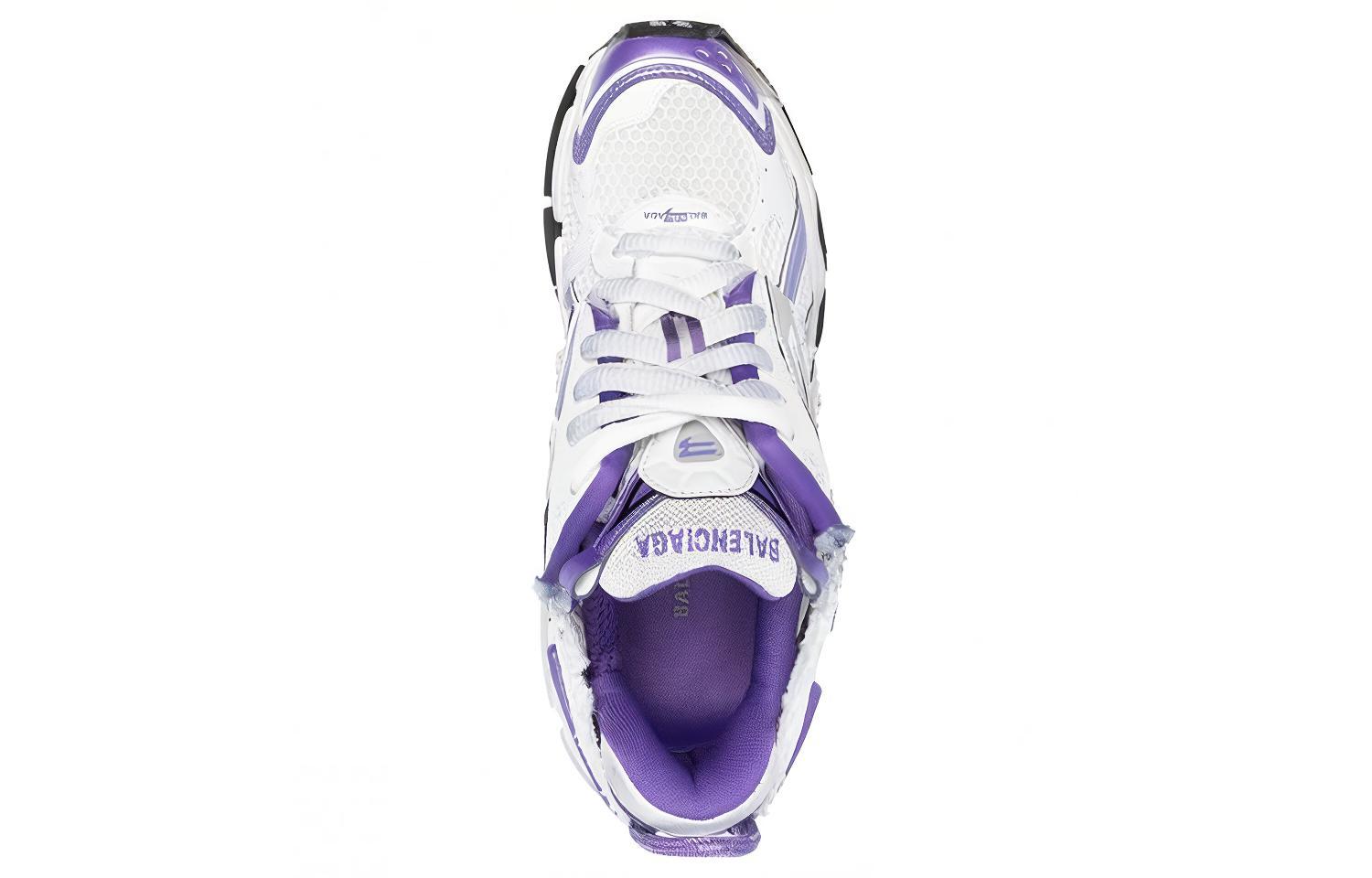 Женские кроссовки Balenciaga Runner (бело-фиолетовые) — фото 5