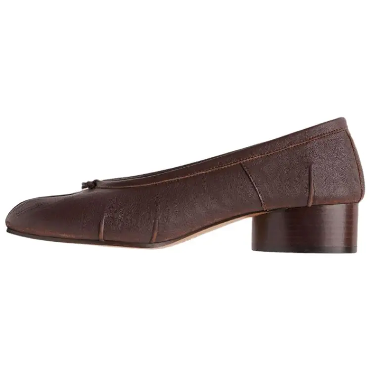 Maison Margiela Tabi Chunky Heel High Heels 3cm Women's Brown
