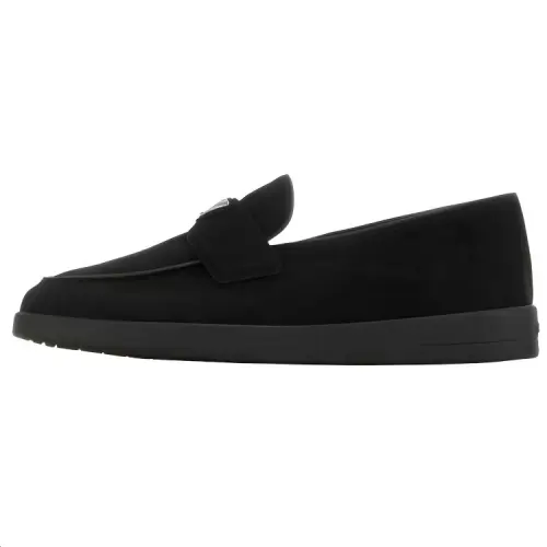 PRADA Suede Loafers Men's Black