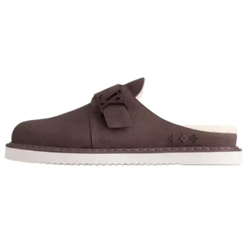 LOUIS VUITTON Easy Closed Toe Slippers Men's Brown