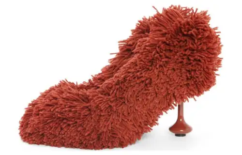 LOEWE Toy Yarn Slim Heel High Heels 10cm Women's Red