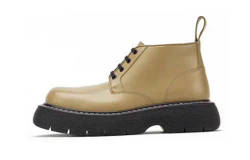 Bottega Veneta BV The Bounce Ankle Length Combat Boots Men's Light Brown