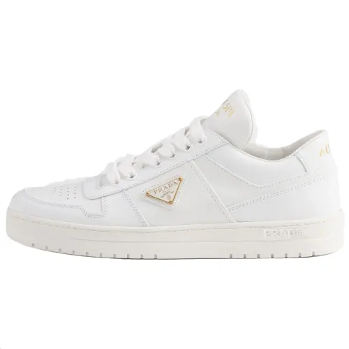 PRADA Downtown Leather Low top Skateboard Shoes Women's White