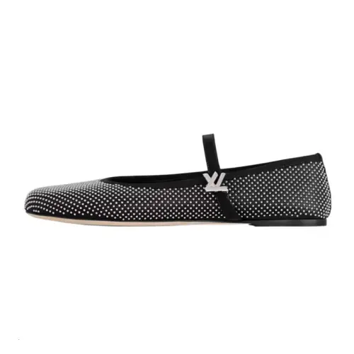 LOUIS VUITTON Romy Flat Mary Jane Shoes Women's Black