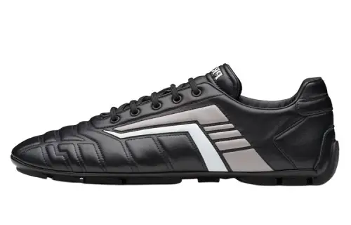 PRADA Leather Low top Casual Shoes Men's Black