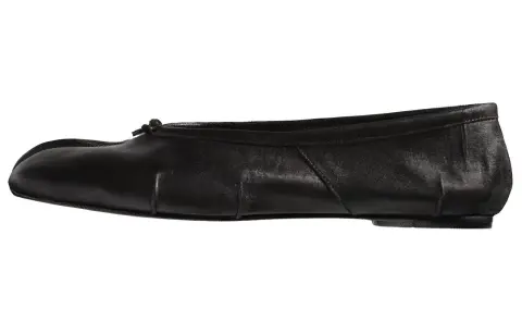 Maison Margiela Tabi Leather Casual Shoes 1cm Women's Black