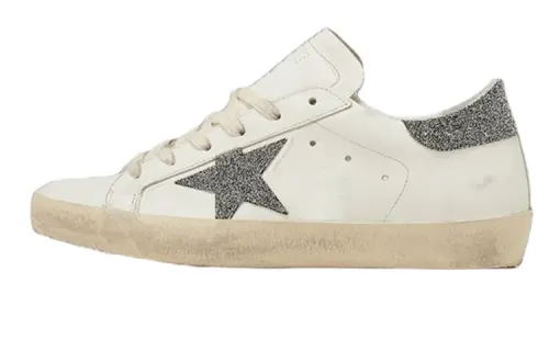 Golden Goose Suede Stylish Skateboarding Shoes Women's White
