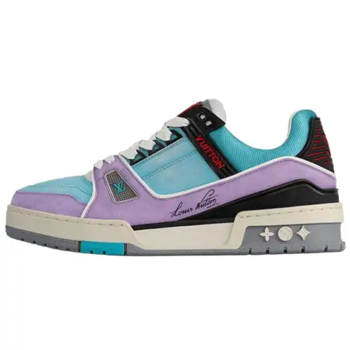 LOUIS VUITTON Trainer Low top Skateboard Shoes Women's Blue Purple