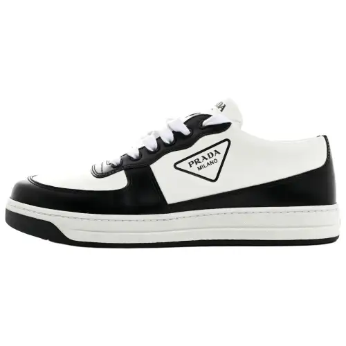 PRADA Low top Skateboard Shoes Women's Black White