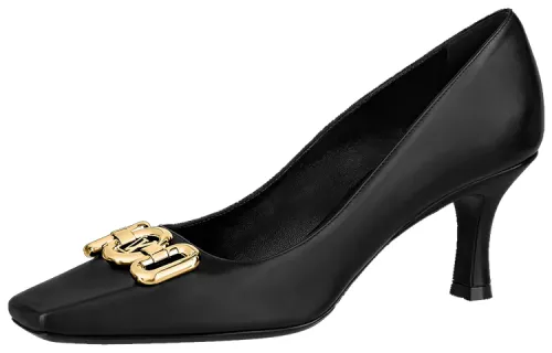 LOUIS VUITTON Rotary Slim Heel High Heels 6.5cm Women's Pure Black