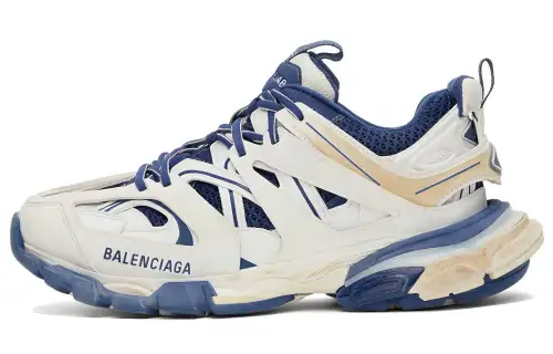 Balenciaga Track Worn Out White Blue Women's