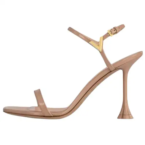 LOUIS VUITTON Blossom One Strap Sandals 9.5cm Women's Nude