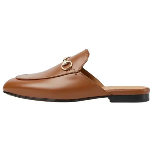 GUCCI Closed Toe Slippers Women's Brown