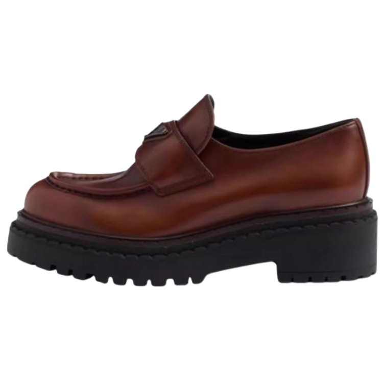 Женские лоферы Prada (коричневые)