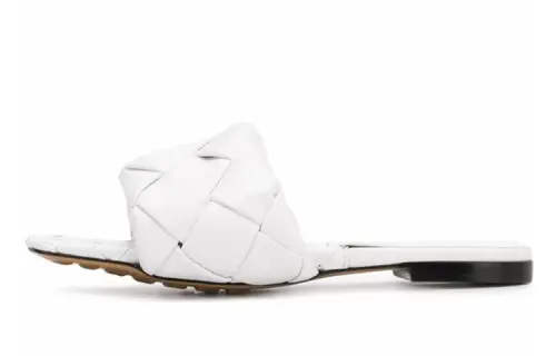 Bottega Veneta Lido Slide Slippers Women's White