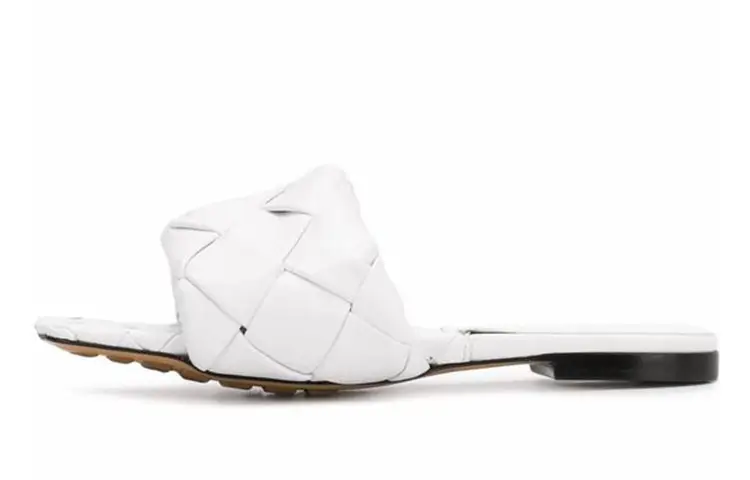 Bottega Veneta Lido Slide Slippers Women's White