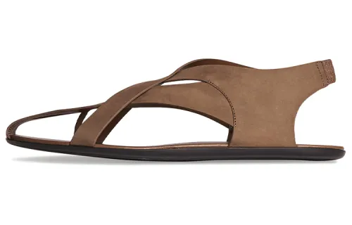 THE ROW Leather One Strap Sandals Women's Brown