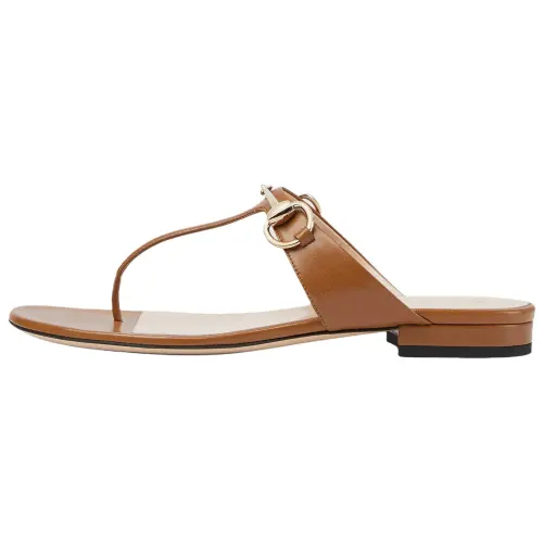 GUCCI Flip Flops Women's Light Brown