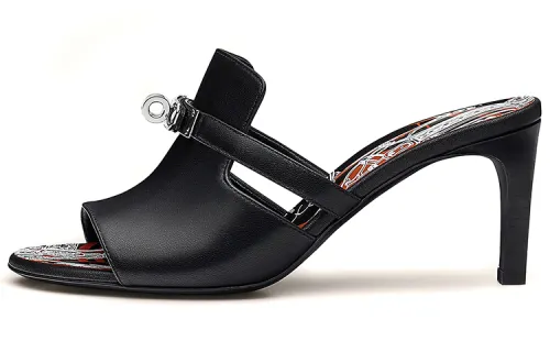 HERMES Cute Stylish Sandal Women's Black