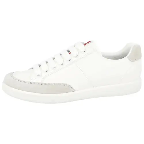 PRADA Cow Leather Low top Skateboard Shoes Men's White