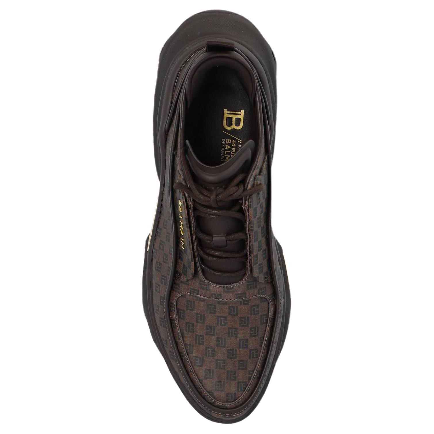 Мужские кроссовки BALMAIN B-Bold (черно-янтарные) — фото 5