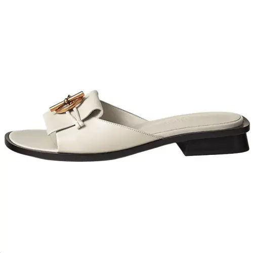 HERMES Isle Slide Slippers Women's White