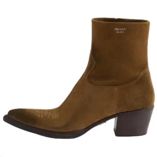 PRADA Ankle Boots 4.5cm Women's Tobacco