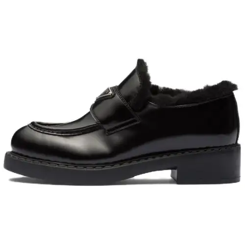 PRADA Brushed Leather Loafers