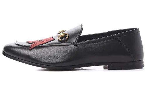 GUCCI Brixton Leather Casual Shoes Men's Black