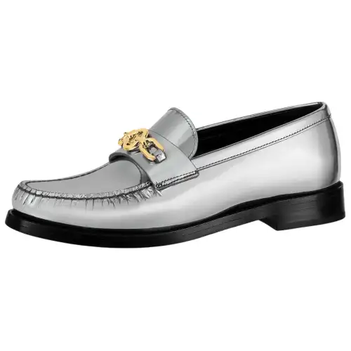 LOUIS VUITTON Orsay Loafers Women's Silver