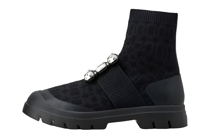 Roger Vivier Crystal-embellished Sock-style Boots