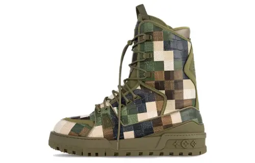 LOUIS VUITTON Trainer Short Snow Boots Men's Green