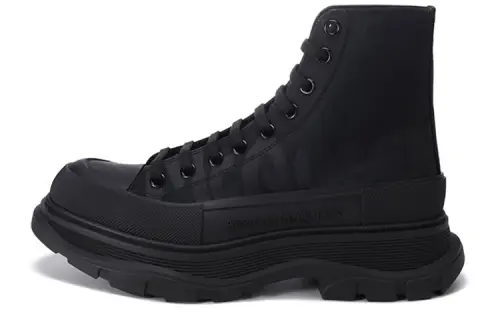 Alexander McQueen Tread Slick Logo Printed Sneakers 'Black'