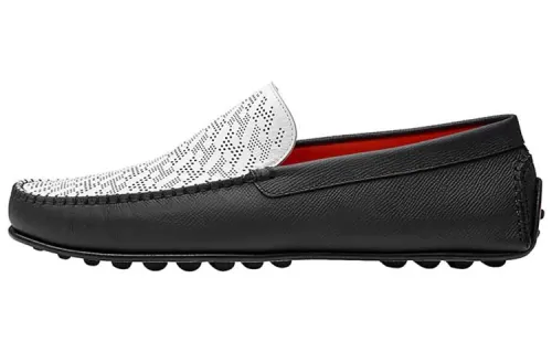 HERMES Come Loafers Women's Black White