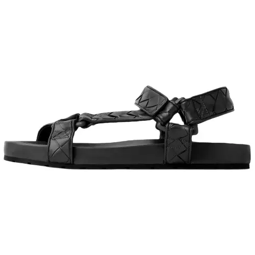 Bottega Veneta Trip Beach Sandals Men's Black