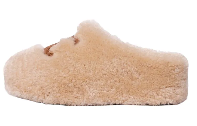 CELINE Closed Toe Slippers Women's Beige