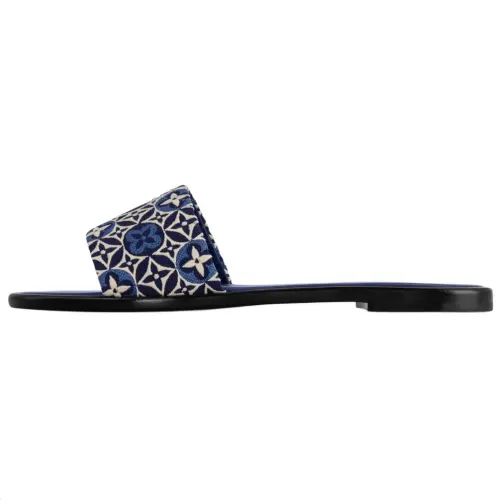 LOUIS VUITTON Lily Slide Slippers Women's Navy Blue