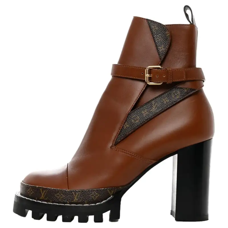 LOUIS VUITTON Lv Star Trail Ankle Boots 'Brown' Women's