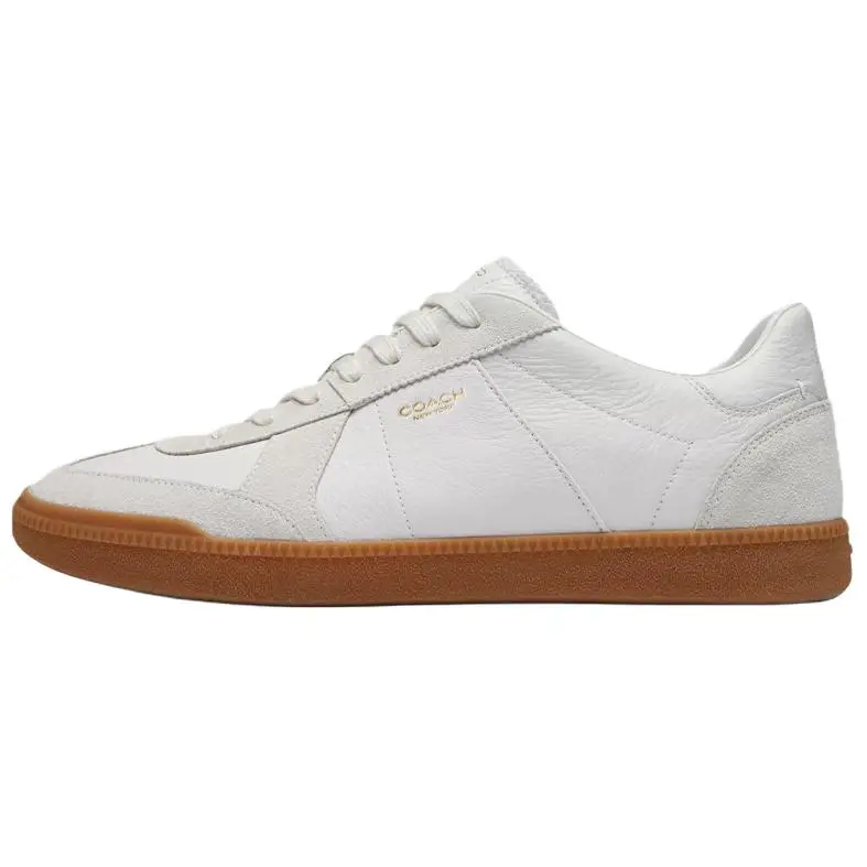 COACH Ellis Suede Low top Skateboard Shoes Men's White