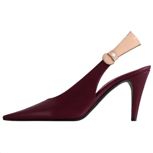 LOUIS VUITTON Legacy Slim Heel High Heels 9cm Women's Red